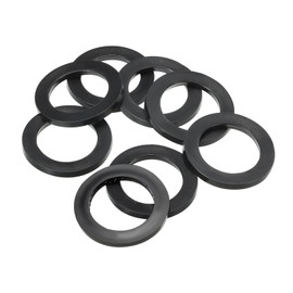 PATIKIL M30 Rubber Flat Washer, 8 Pack 30mm ID 39mm OD 3mm Thick Sealing Spacer Gasket Ring for Faucet Pipe Water Hose Fastener Bolt, Black