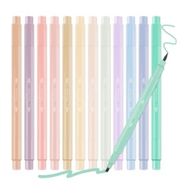 12 Pieces Highlighter Pastel, Marker Stabilo, Text Marker, Highlighter Pen, Marker Pen, Twin Marker, Office Equipment for Journaling Note Taking School Office Stationary
