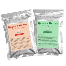Queens Pearl Signature Natural Henna Dye Queens Pearl Signature Henna, 2 pieces, 1 red & 1 natural / 퀸즈 펄 시그니처 천연헤나염색약 Queens Pearl Signature Henna, 2개, 레드1&내추럴1