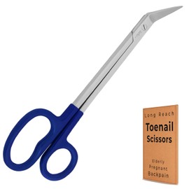 Long Handle Toenail Scissors for Elderly, Pregnant, Backpain & Disables | Heavy Duty Fingernail & Ingrown Toenail Scissors for Manicure & Pedicure | Ideal Toenail Clippers for Men and Women
