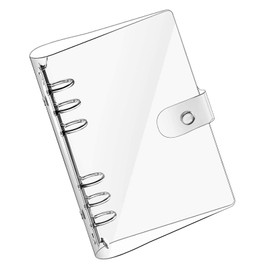 A5 Ring Binder Cover Transparent Soft PVC 6 Holes Ring Binder Refillable Paper Folder Waterproof Loose Leaf Notebook Folder Personal Planner Binder Cover for Diary