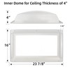 RV Skylight Replacement Bundle,18" x 26" RV Shower Skylight Cover