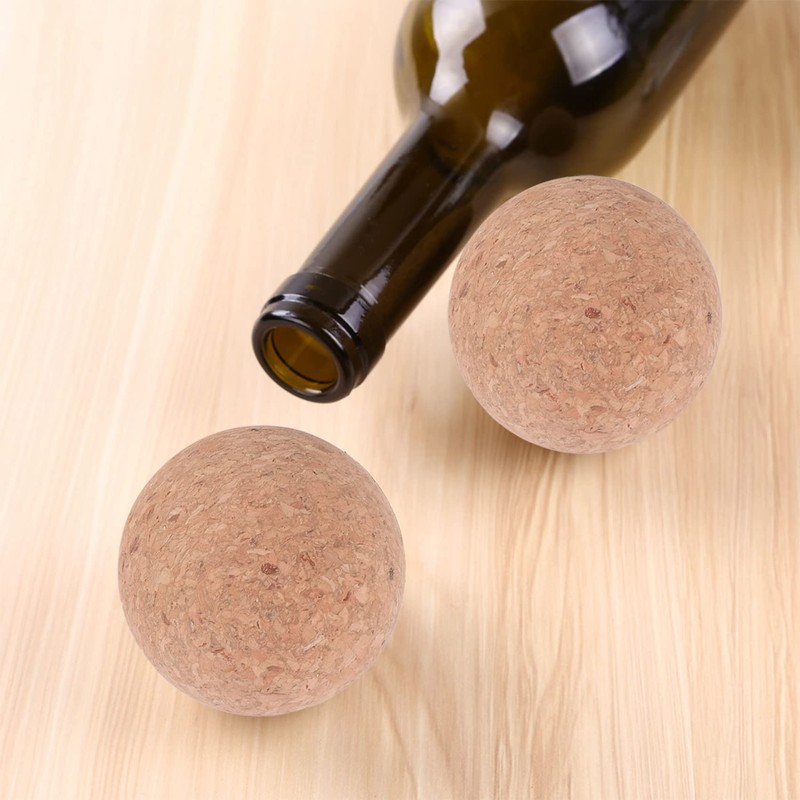 Veulrn 4 Pieces Wine Cork Ball Stopper Wine Cork Stopper