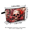 MoCaliduccious Skull Flower Print Makeup Bag Cosmetic Pouch