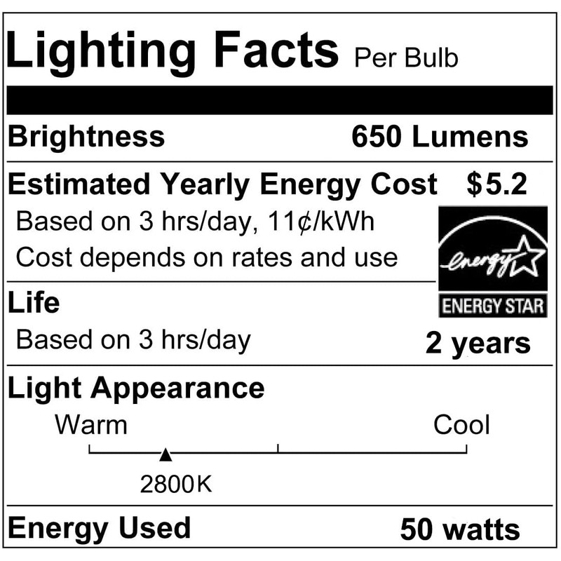 Vinaco PAR30 Flood Light 50W, 6 Pack High Brightness 650LM