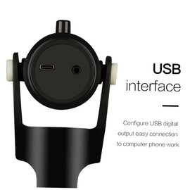 Totority 1pc USB Microphone for Computer Recording Chat Mic Lightweight Compact Design for Live Streaming Conferences and Gaming Black