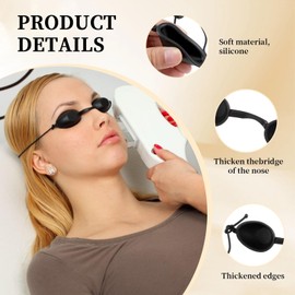 Heyumybit Sunbed Goggles,2 Pces Solarium Safety Glasses,UV Protective Eyewear,IPL Safety Goggles,Eye Protection Goggles,Elastic Band The Shades for Solarium