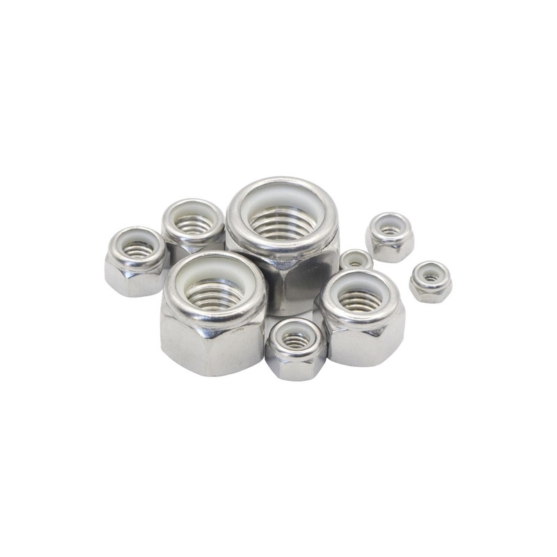 3/8-16 Locknuts - IMScrews 304 Stainless Steel DIN985 Hardware Locknuts