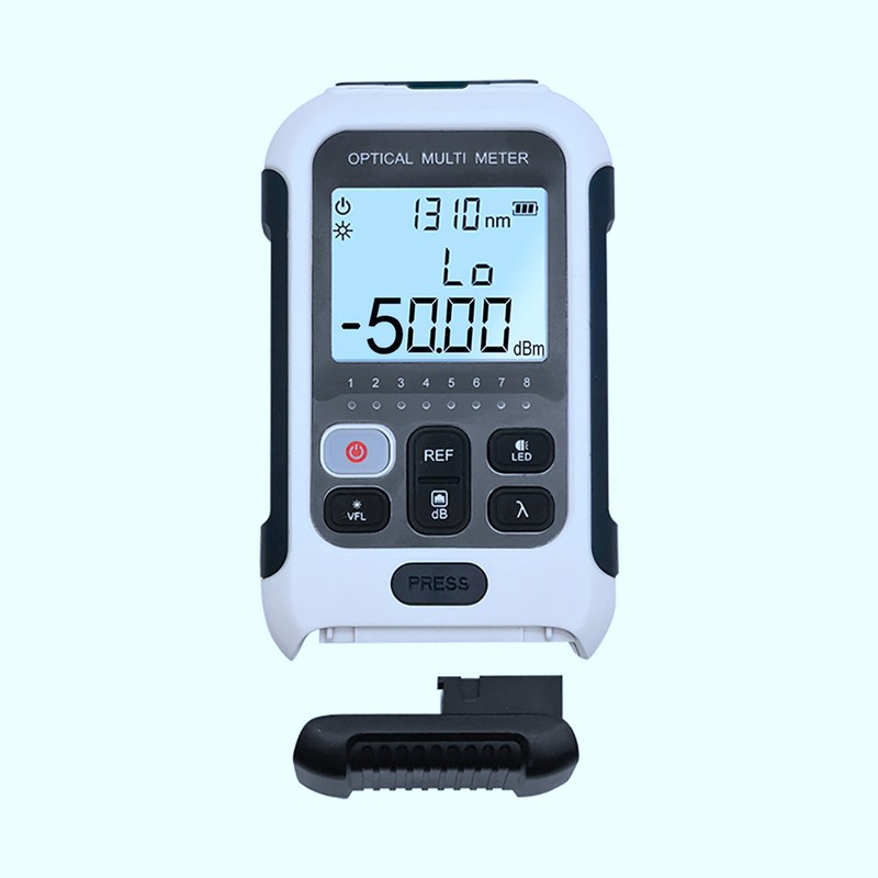 Multifunctional Optical Power Meter White High Accuracy Sensitive Fiber Tester