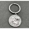 Low Tide Mercantile Ocean Waves Stainless Steel Keychain etched with