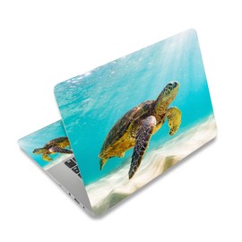 Mibbxea 15.4-15.6 Inch Laptop Skin Sticker, Customisable, Universal for 12.1 13 13.3 14 Inch Computers and Netbooks, Reusable Notebook Art Protector (048 Sea Turtle)