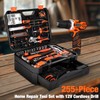 255-Piece Tool Set - Tool Kit with 12V Cordless Drill