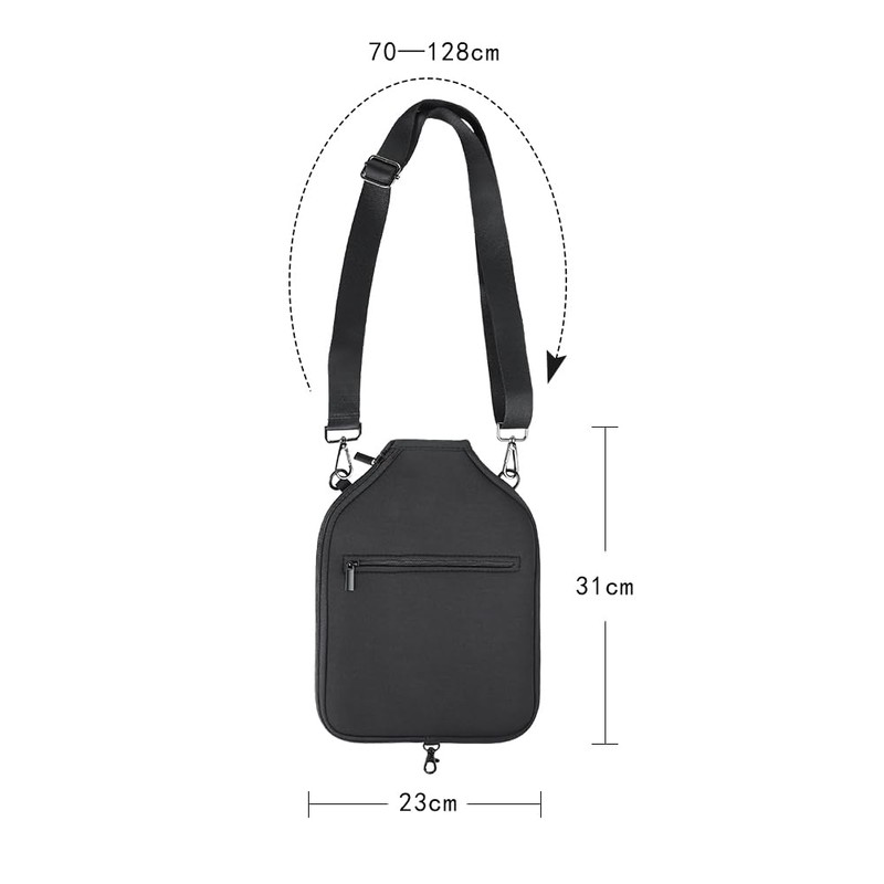 ピックルボールラケットバッグ テニス ワンショルダーバッグ おしゃれ 軽量 多機能 キャリーケース 2本ラケット入れ ポーチ 肩掛け