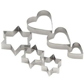 Chef Craft Cookie Cutters, Multisize, Silver