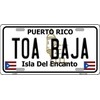TOA Baja Puerto Rico Metal Novelty License Plate Tag LP-2879