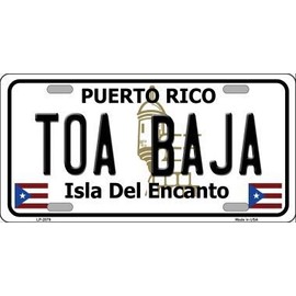 TOA Baja Puerto Rico Metal Novelty License Plate Tag LP-2879
