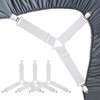 Aifrymne Adjustable Bed Sheet Fasteners Set, 4PCS Heavy Duty Elastic