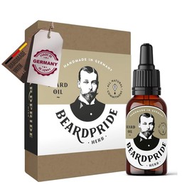 Beardpride Premium Beard Oil | For Beard Care and Skin Care | Supports Your Beard Growth | For a Noticeably Softer and Smoother Beard | Handmade from 100% Cold-Pressed Organic Oils