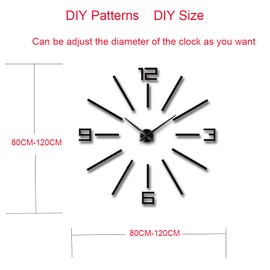 FASHION in THE CITY Wall Clocks Silent Non-Ticking Movement Wall Decoration Home/Office/Hotel/Bar/Restaurant/Classroom Clocks (L110-Black)