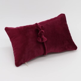 Zeroest Posing Pillows Newborn Photography Baby Posing Pillow Infant Photo Shoot Props Velvet Posing Pillow with Headband (Wine)