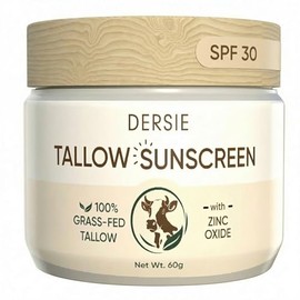 Protector solar de sebo de res con xido de zinc sebo y xido de zinc Proteccin solar instantnea Frmula no grasosa con cera de abejas, frambuesa roja,  