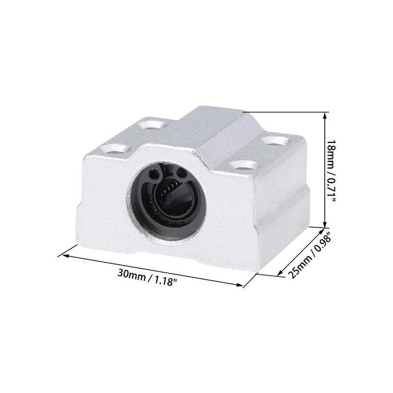 sourcing map 6mm Linear Ball Bearing SCS6UU Slide Block Units,