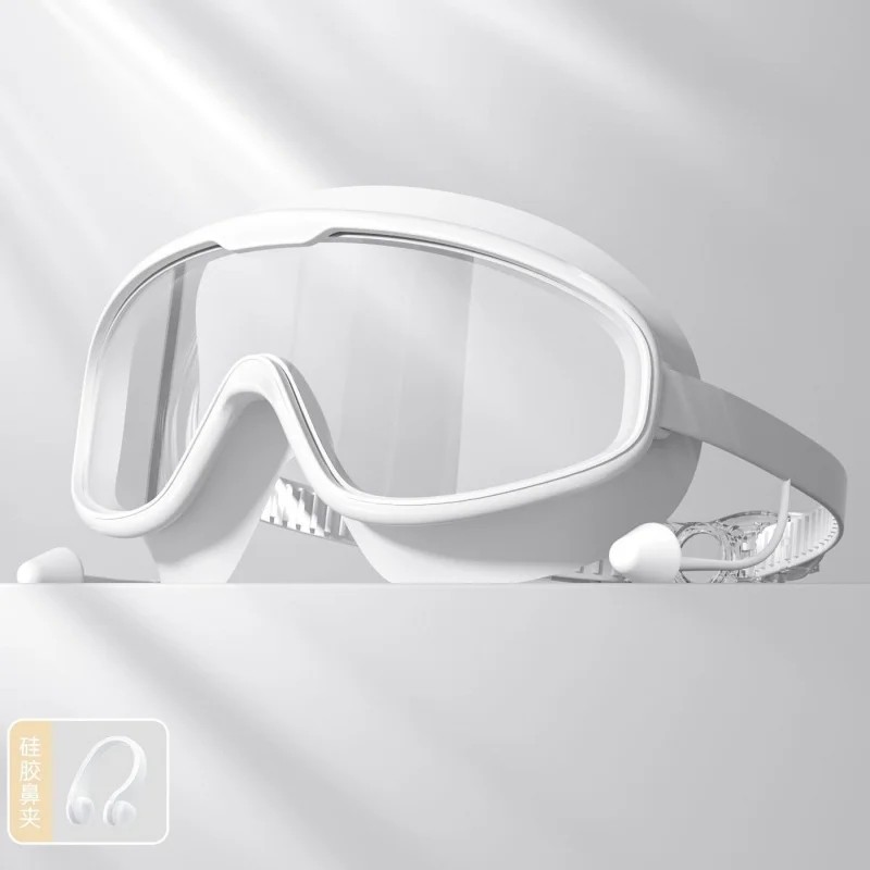 Anti-Fog Swim Goggles and Cap Set for Adults – Wide-View