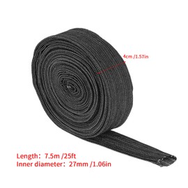 Wig Burner Cover, Hydraulic Hose Wrap 7.5M Denim Protective Sleeve Cable Cover for Welding Torch Hydraulic Hose Wig Burner Cable