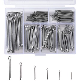 QIMEI-SHOP 230 Piece Split Pin Assortment Stainless Steel Cotter Pin Set Splint M1 M2 M2.5 M3 M4 M5 Assortment Kit with Storage Box