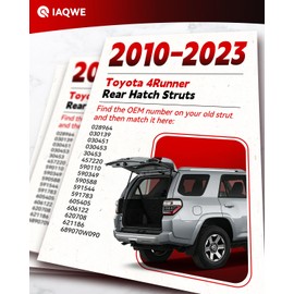 IAQWE Rear Hatch Struts for Toyota 4Runner 2010-2023, 689070W090A Trunk Lift Support Gas Spring Shocks Fits Base, SR5, SR5 Premium, Sport, Trail, Limited, TRD, Venture, Nightshade Liftgate, 2 Pcs