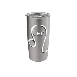 Minimalist logo of the LEO zodiac sign. Stainless Steel Insulated Tumbler
