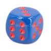 WeLoveBeads W6 Cube (16 mm) in Blue/Yellow Dots - Made