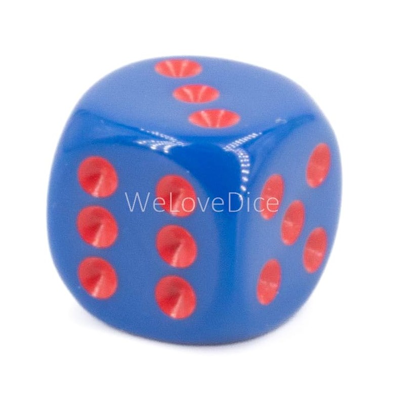WeLoveBeads W6 Cube (16 mm) in Blue/Yellow Dots - Made