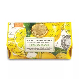 MICHEL DESIGN WORKS 8.7 OZ. SOAP BAR IN DIFFERENT SCENTS WITH FREE SHIP - Lemon Basil