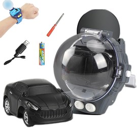 Kids Alloy Watch Remote Control Mini Car Toy 2.4 GHz RC Small Car Toy with LED Light Birthday Christmas Gift for Boys Girls