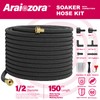 Soaker Hose 150 FT For Garden Beds,Heavy Duty Solid Brass
