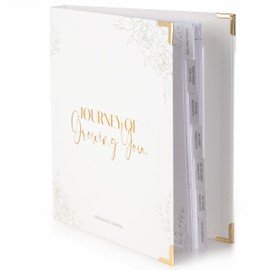 Pregnancy Journal for Women - Gender Neutral Baby Book Keepsake with Organized Tabs, Notes Section, Photo Pocket, & Detailed Prompts, Pregnancy Scrapbook