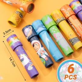 iKeelo 6Pcs Classic Kaleidoscope - Pass the Parcel Gifts for Kids' Birthday, Retro Party Favor Goodie Bag Fillers Return Gifts Carnival Prize and Stocking Stuffers