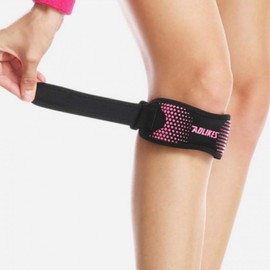 Patella Running Health Band Cushion Sports Knee Protector 1+1 Rose Red 2p