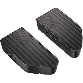 Bed Rail Stake Pocket Covers for GMC Chevy Silverado/GMC Sierra 1500(2019-2024 2025 2026), GMC Sierra 3500HD(2020 2021 2022 2023)/2500, Truck Caps Rear Holes Plugs Covers (Flag(Black))