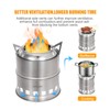 Lixada Portable Stove Camping Alcohol Wood Stove Stainless Steel Kitchen