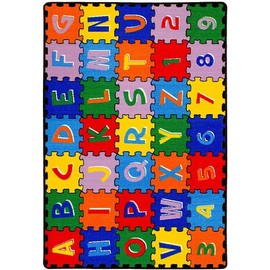 Kids Alphabet Numbers Puzzle (A-Z and 1-9) Safe Learn Fun -Ideal Gift for Baby Bedroom Play Room Game Play Mat Red Orange Yellow Crawling Mat Kids Playmat Waterproof for Babies, Infants, Toddler