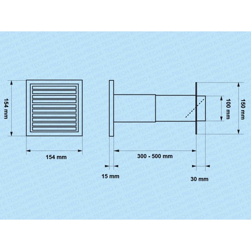 Exhaust Air Wall Box Standard Wall Duct Backflow Flap Diameter