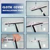 12 Inch Silicone Shower Squeegee with Microfiber Scrubber