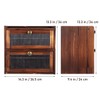 Cabilock Wooden Bread Box for Kitchen Storage - Double Layer