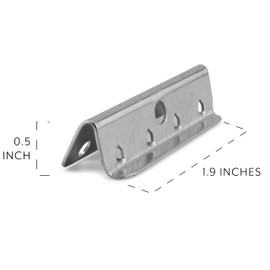 Cornucopia Metal Chair Webbings Clips (25-Pack); Replacement Upholstery Furniture Clamps with Screws Included
