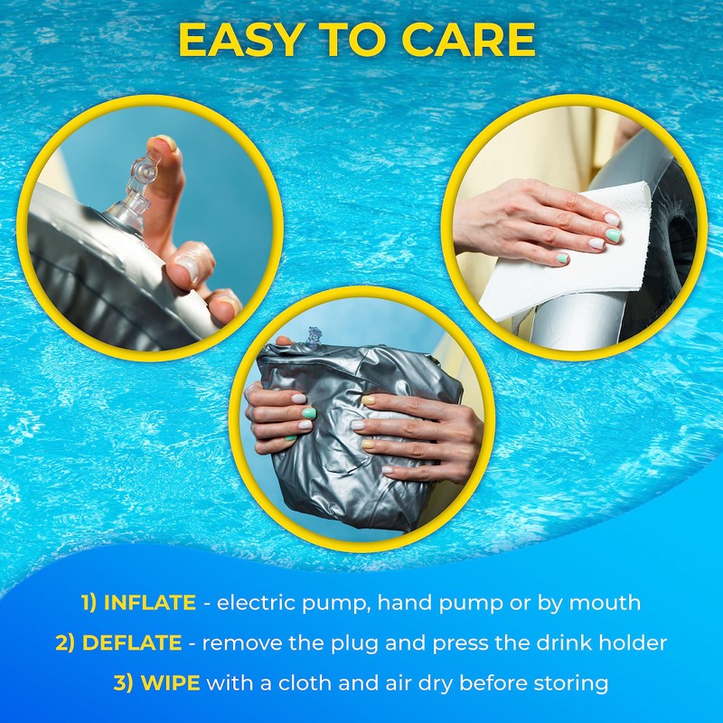 Drink Floaties, Floating Drink Holder for Pool 27.6"x19.7", Swimming Pool