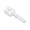 Gardinia T-roll rings with folding hooks, white, ABS, Nicht Zutreffend