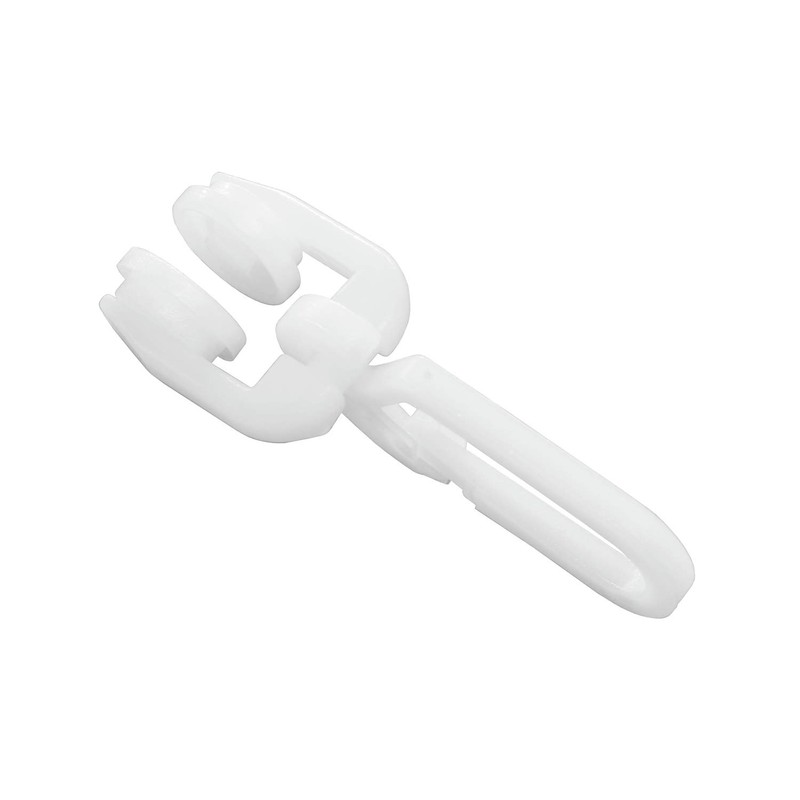 Gardinia T-roll rings with folding hooks, white, ABS, Nicht Zutreffend