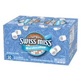 SwissMiss Hot Chocolate Marshmallows Packets 50 Pack, Hot Chocolate Mix, Hot Cocoa Mix With Marshmallow Flavor (0.73 Ounce (Pack of 50), Marshmallow)